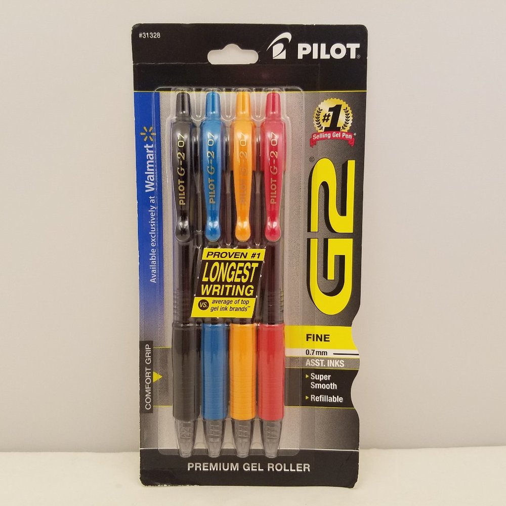 Pilot G2 Fine 0.7mm Premium Retractable Gel Roller Pens Comfort Grip